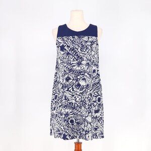 JUDE CONNALLY Molly Shift Dress Sleeveless Navy Floral Print Size S